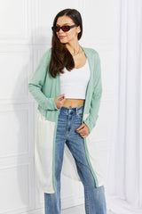 Cárdigan estilo abrigo con bloques de color Until You Comes de Culture Code