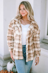 Karierte Jacke mit Kragen