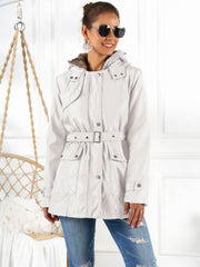 Chaqueta con capucha de tamaño completo y forro desmontable (tres modos de uso)