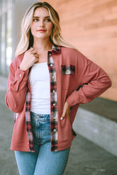 Karierte Jacke mit Button-Down-Kragen