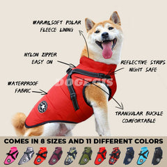 Doggy™ - Wasserdichte Winterjacke für Hunde mit integriertem Geschirr