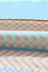 Color Block Pocketed Dropped Shoulder Cardigan