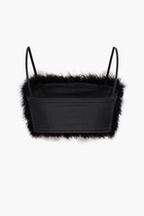 Black Feather Crop Cami Top - HouseofHalley