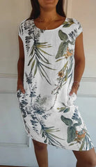 Fantasía - Vestido cómodo con escote redondo