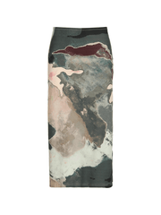 Falda sencilla con estampado chic