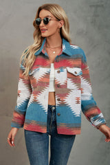 Jacke mit bedrucktem Kragen