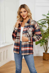 Karierte Hemdjacke mit Kragen