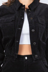 American Bazi – Kurze Cordjacken mit Knopfleiste