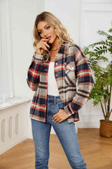 Karierte Hemdjacke mit Kragen