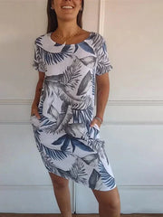 Fantasía - Vestido cómodo con escote redondo