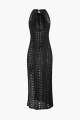 Openwork Knit Sleeveless Cover Up Dress - HouseofHalley