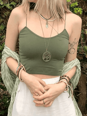 Solid Padded Crop Cami Top - HouseofHalley