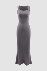 Square Neck Mermaid Midi Dress - HouseofHalley