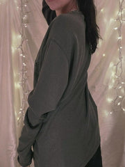 Vintage Print Oversized Long Sleeve Tee - HouseofHalley