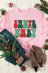 Rosa SANTA BABY Süßes Sweatshirt mit Blumengrafik