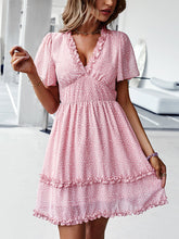 Temperament Pendeln Floral Sexy Minikleid