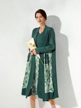 Elegantes, lockeres Midikleid in Kontrastfarbe