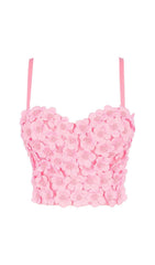 ROSA BLUMEN-KRISTALL-TOP