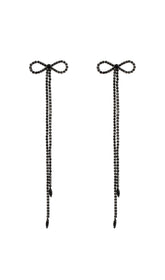 LANGE KETTENOHRRINGE MIT STRASS-SCHLEIFE