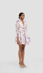 TOSHA MINIKLEID MIT BLUMENMUSTER