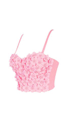 ROSA BLUMEN-KRISTALL-TOP
