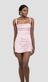 ROSA SATIN-MINIKLEID