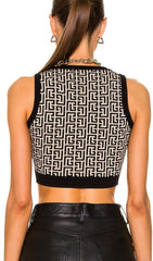 JACQUARD-ZWEITEILIGES SET IN GRAU