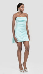 TRÄGERLOSES KORSETTKLEID IN GRÜN