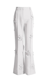 STEREO FLOWER MID-RISE JEANS IN WEISS