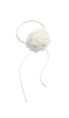 Weißes Blumennetz-Halsband