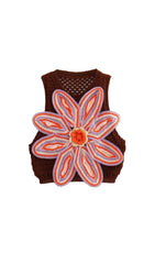 Hosenset aus gemustertem Hohlstrick mit Blumenmuster