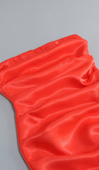STRAPLESS BOWKNOT MINI DRESS IN RED