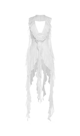 TOP DE MALLA CON ESCAPADA EN BLANCO