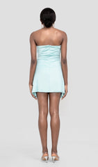 TRÄGERLOSES KORSETTKLEID IN GRÜN