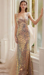 VESTIDO MÁXIMO SIN ESPALDA CON LENTEJUELAS