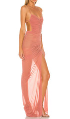 PERSPEKTIVES MAXIKLEID MIT TRÄGERN IN MAUVE