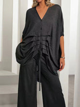 Loose Fashion Silk Pleated Lrregular T-Shirt