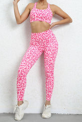Rosa Leopard Racerback Scrunch High Waist Active Set