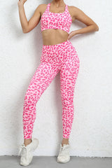 Rosa Leopard Racerback Scrunch High Waist Active Set