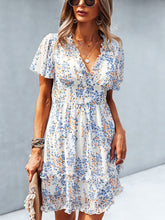 Temperament Pendeln Floral Sexy Minikleid