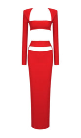 ROTES ZWEITEILIGES BANDAGE-SET