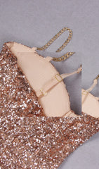 GLITTER STRAPPY JUMPSUIT IN GOLD