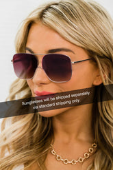 Pink Gradient Colors Tinted Lens Oversized Sunglasses