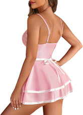 Avidlove Dienstmädchen-Dessous für Dienstmädchen-Outfit, französisches Dienstmädchen-Kostüm, Babydoll, Dessous-Kleid, Cosplay-Dessous