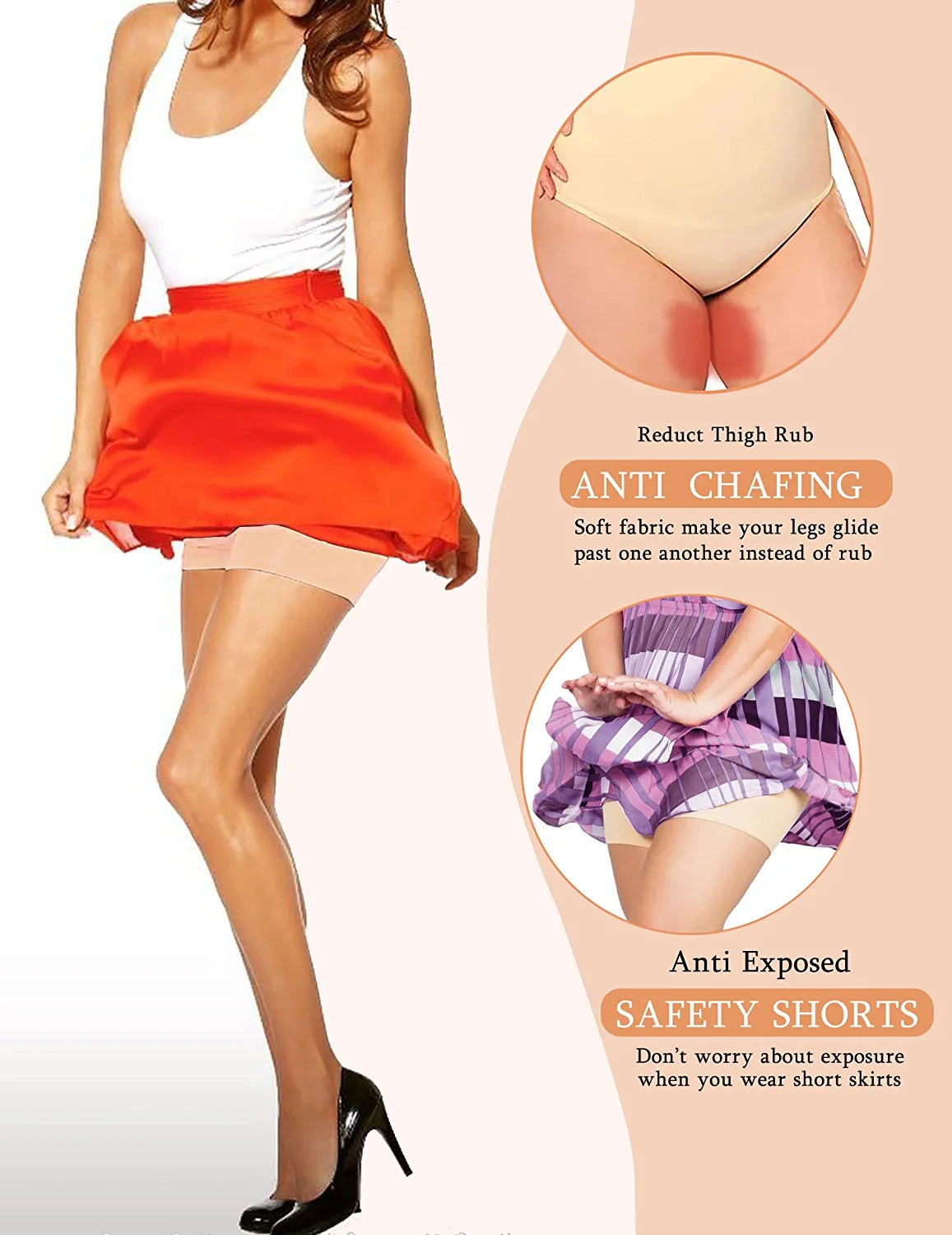 Avidlove Slip Shorts Comfortable Boyshorts Panties Anti-chafing Short for Under Dress