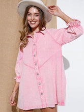 Stilvolles Retro-Jeans-Minikleid mit Laternenärmeln