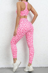 Rosa Leopard Racerback Scrunch High Waist Active Set