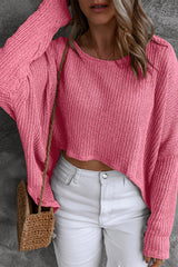 Pirouette Slouchy Dolman-Ärmel High Low Pullover