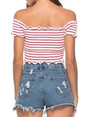 Trägerloses, sexy und stylisches T-Shirt