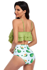 Sommerbademode mit Falbala-Print